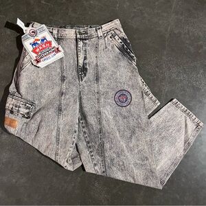 NWT RARE Vintage Deadstock Black Acid Wash Jeans